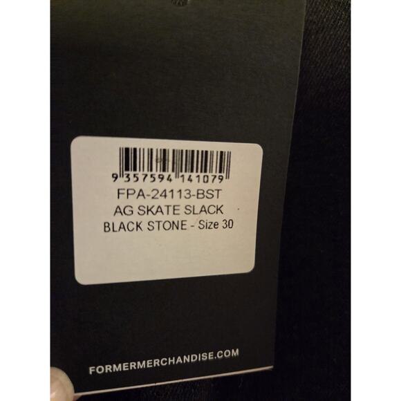 Former Brand Austyn Gillette Pants Mens 30 Black Denim Skate Logo Cropped Y2K - Picture 6 of 15